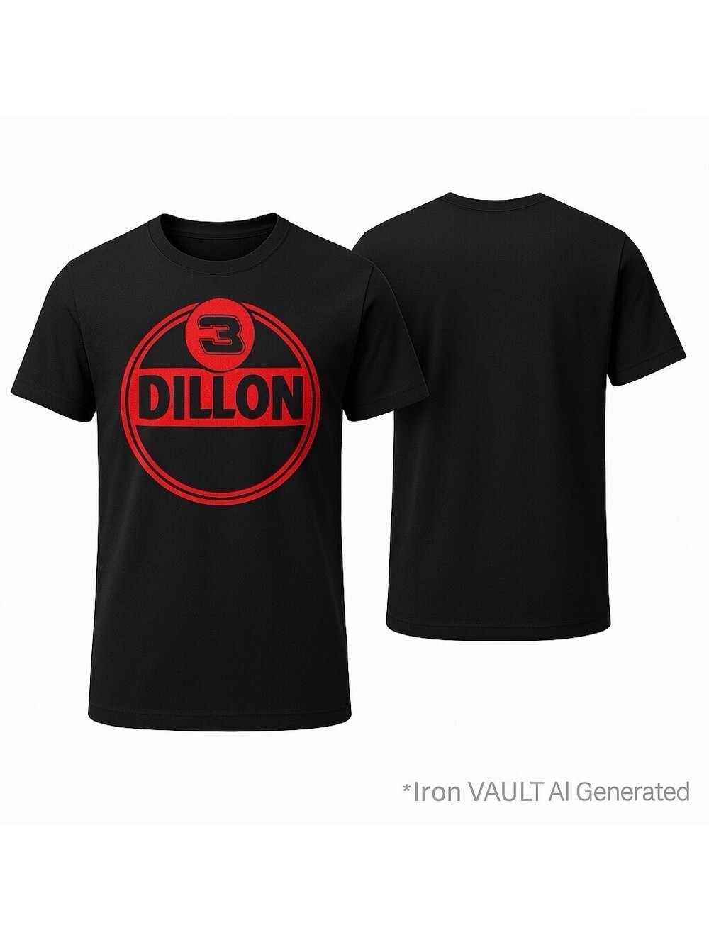 Austin Dillon XL Black Fanatics T Shirt NASCAR 3 Logo Red Circle Graphic